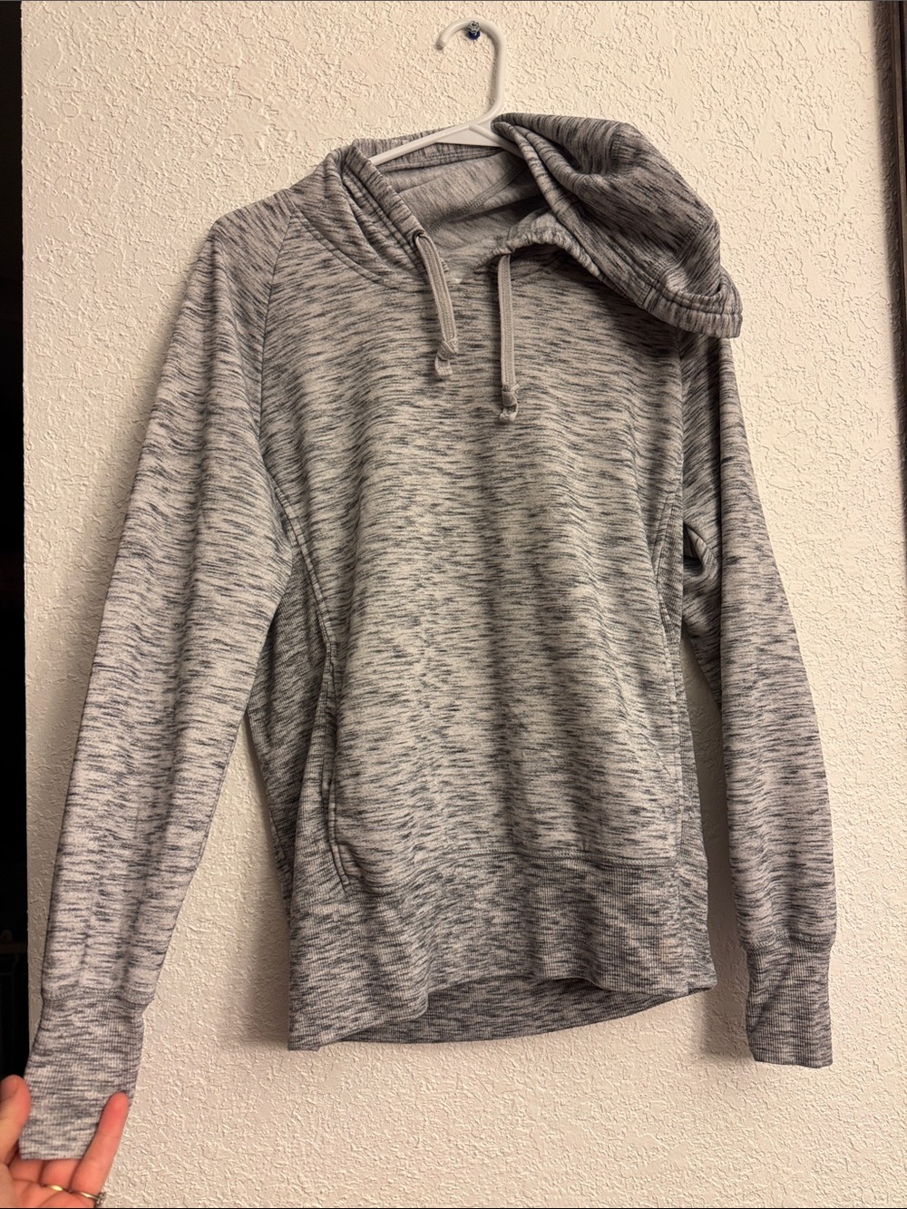 GreenTea Women's Heather Gray Cowl Hoodie Sweater